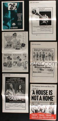 5a117 LOT OF 15 CUT PRESSBOOKS WITH 2 UNCUT SUPPLEMENTS '60s-70s great advertising images!