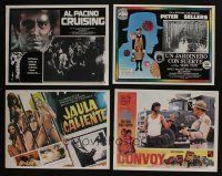 5a162 LOT OF 11 MEXICAN LOBBY CARDS '60s-70s cool border artwork & inset photos!