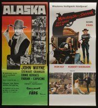 5a252 LOT OF 6 FORMERLY FOLDED WESTERN SWEDISH STOLPE POSTERS '60s-70s John Wayne, Bronson & more!