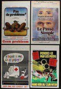 5a265 LOT OF 31 FORMERLY FOLDED BELGIAN POSTERS '60s-70s different art from a variety of movies!