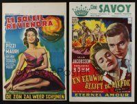 5a269 LOT OF 23 FORMERLY FOLDED BELGIAN POSTERS '50s-60s different art from a variety of movies!