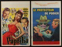 5a270 LOT OF 20 FORMERLY FOLDED BELGIAN POSTERS '50s-60s different art from a variety of movies!