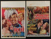 5a274 LOT OF 9 MOSTLY UNFOLDED BELGIAN POSTERS '60s-70s different art from a variety of movies!