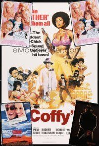 5a280 LOT OF 5 UNFOLDED REPRO ONE-SHEETS '80s-90s Coffy, Austin Powers, Unforgiven & more!