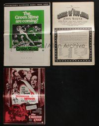 5a123 LOT OF 3 CUT PRESSBOOKS '40s-70s Green Slime, Sands of Iwo Jima & Horror House!