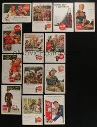 5a147 LOT OF 13 COCA-COLA MAGAZINE ADS '30s great vintage advertising art for the famous soda!