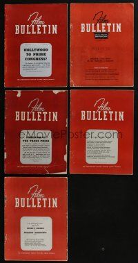 5a096 LOT OF 5 FILM BULLETIN EXHIBITOR MAGAZINES '45-46 great info for movie theater owners!