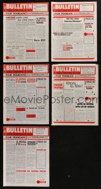 5a095 LOT OF 5 FRENCH CANNES FILM FESTIVAL BULLETIN EXHIBITOR MAGAZINES '72-73 movie info!