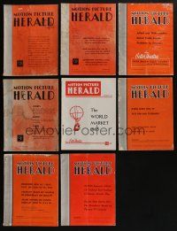 5a088 LOT OF 8 MOTION PICTURE HERALD 1940s-60s MAGAZINES '40s-60s filled with ads & information!