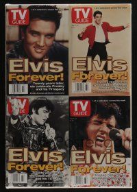 5a149 LOT OF 4 TV GUIDE ELVIS FOREVER MAGAZINES '97 all focusing on the King of Rock 'n' Roll!