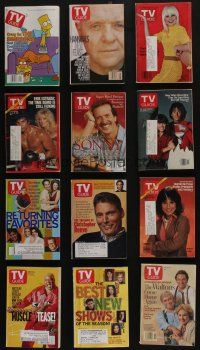 5a181 LOT OF 12 TV GUIDE MAGAZINES '81-00 Simpsons, Mork & Minday, Hannibal & more!