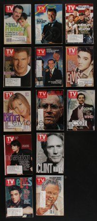5a180 LOT OF 13 TV GUIDE MAGAZINES '81-02 Elvis, Gone with the Wind, Michael Jackson & more!