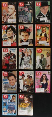 5a179 LOT OF 14 TV GUIDE MAGAZINES '82-01 Wizard of Oz, Frank Sinatra, Elvis, Harry Potter!