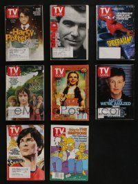 5a186 LOT OF 8 TV GUIDE MAGAZINES '98-02 Wizard of Oz, Spider-Man, James Bond, Simpsosn & more!