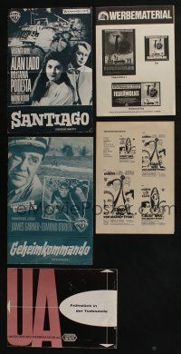 5a109 LOT OF 5 UNCUT GERMAN PRESSBOOKS '40s-60s great advertising from a variety of movies!