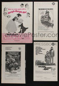 5a121 LOT OF 4 CUT PRESSBOOKS '60s-70s Snow White, Escape from The Planet of the Apes & more!