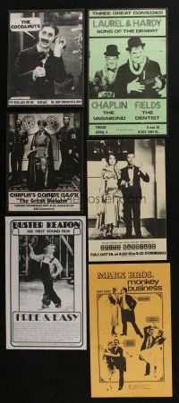 5a125 LOT OF 6 UNFOLDED AND FORMERLY FOLDED COMEDY SPECIAL POSTERS '70s Marx Bros, Laurel & Hardy