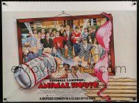 5b163 ANIMAL HOUSE British quad '78 John Landis classic, cool different art of beer can and cast!
