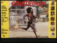5b184 COUNTRYMAN British quad '84 cool art of Jamaican runner plus cast inset images!