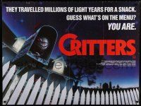 5b185 CRITTERS British quad '86 the battle began in another galaxy and ends on Earth!