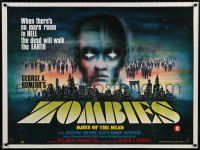 5b188 DAWN OF THE DEAD British quad '80 George Romero, there's no more room in HELL for them!