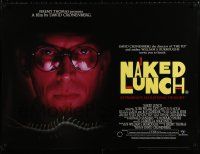5b224 NAKED LUNCH British quad '91 David Cronenberg, Peter Weller, William S. Burroughs!