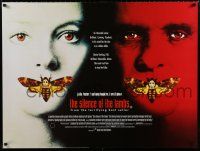 5b237 SILENCE OF THE LAMBS DS British quad '91 Foster & Hopkins both w/ moths over mouths!