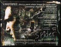 5b241 SPIDER DS British quad '02 David Cronenberg, Ralph Fiennes, cool web image!