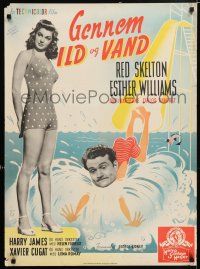 5b606 BATHING BEAUTY Danish '47 Red Skelton & sexy Esther Williams in swimsuit!