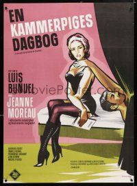 5b632 DIARY OF A CHAMBERMAID Danish '65 Jeanne Moreau, directed by Luis Bunuel, Stevenov art!
