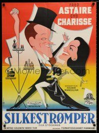 5b709 SILK STOCKINGS Danish '58 different art of Fred Astaire & Cyd Charisse!