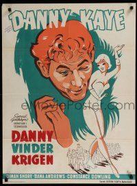 5b727 UP IN ARMS Danish '49 different Stilling art of funnyman Danny Kaye & sexy Dinah Shore!