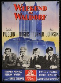 5b729 WEEK-END AT THE WALDORF Danish '48 Ginger Rogers, Lana Turner, Walter Pidgeon, Van Johnson