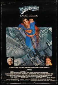 5b160 SUPERMAN English 1sh '78 comic book hero Christopher Reeve, Gene Hackman & Brando!