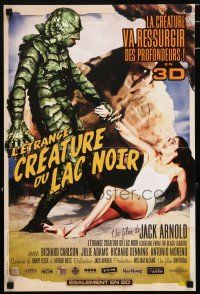 5b430 CREATURE FROM THE BLACK LAGOON French 16x24 R12 great artwork image of monster & scuba divers!