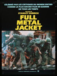 5b442 FULL METAL JACKET teaser French 16x22 '87 Kubrick, Matthew Modine & wounded Arliss Howard!