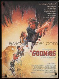 5b445 GOONIES French 15x21 '85 Josh Brolin, teen adventure classic, Drew Struzan art!