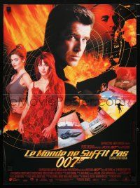 5b494 WORLD IS NOT ENOUGH French 16x22 '99 Pierce Brosnan as James Bond, Sophie Marceau!