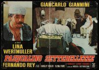 5b045 SEVEN BEAUTIES Italian photobusta '76 Lina Wertmuller directed, Giancarlo Giannini!