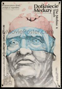 5b316 MEDUSA TOUCH Polish 27x39 '86 Richard Burton is the man with telekinesis, Kalkus art!