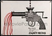 5b354 SPAGHETTI WESTERN Polish 27x39 '11 Ryszard Kaja art of gun turned meat grinder!