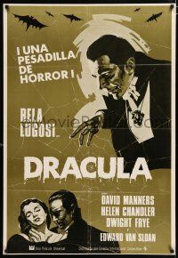 5b026 DRACULA Spanish R70s great art of vampire Bela Lugosi, Tod Browning horror classic!