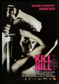 5b001 KILL BILL: VOL. 2 DS Thai poster '04 Uma Thurman with katana, Tarantino!