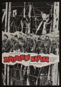 5b523 ELUSIVE CORPORAL Yugoslavian 18x27 '62 Jean Renoir, image of POW WWII camp & prisoners!