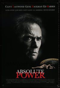 5c023 ABSOLUTE POWER 1sh '97 great image of star & director Clint Eastwood!