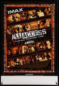 5c040 ALL ACCESS DS 1sh '01 IMAX music concert documentary, cool images of musicians!
