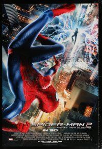 5c044 AMAZING SPIDER-MAN 2 int'l advance DS 1sh '14 Andrew Garfield, fights with Electro!