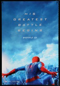 5c045 AMAZING SPIDER-MAN 2 teaser 1sh '14 Andrew Garfield, his greatest battle begins!