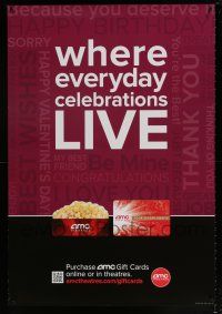 5c050 AMC THEATRES DS 1sh '10 where everyday celebrations live, cool image of popcorn and card!