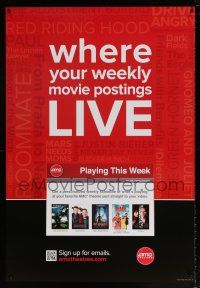 5c054 AMC THEATRES DS 1sh '10 where your weekly movie postings live, background filled w/titles!